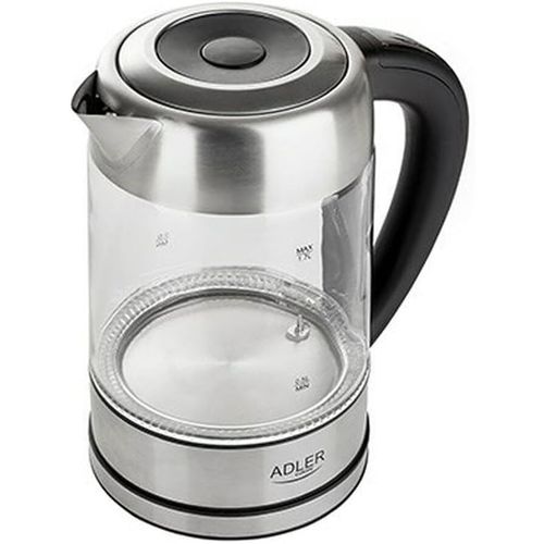 CLICKSELL-Bouilloire Electrique En Acier Inoxydable Et En Verre, 2200 W 1.7 L, Fonction Maintien Au Chaud, Eclairage Led, Reglage Temperature 55 C A 95 C