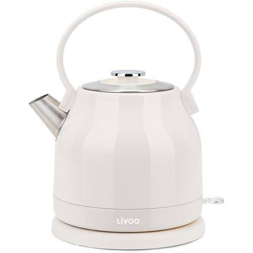 CLICKSELL-Bouilloire Rtro 1,5L Dod202C  1850-2200W, Acier Inoxydable, Rotation 360, Rsistance Cache