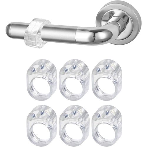 Clicksell-Butes De Porte,6 Pcs Protection Poignee Porte Pvc Poigne De Porte Bumper Anti-Poigne Transparent Arrts De En Silicone Mise A Niveau Arret Bloque Stop-Portes Protecteurs De Mur Et De Meu