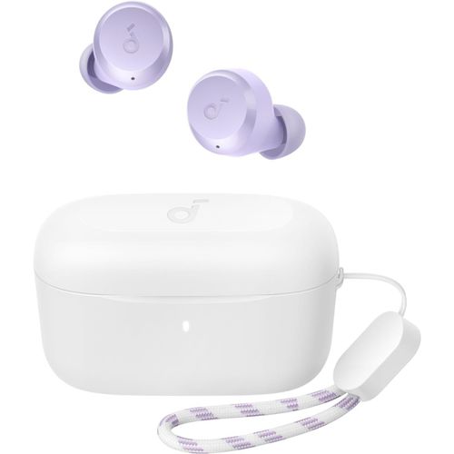CLICKSELL-By Anker A20I True Wireless Earbuds couteurs Sans Fil Bluetooth 5.3, galiseur Rglable, 28 Heures D'Autonomie, tanche, 2 Microphones Avec Ia, Utilisables Individuellement (Blanc/Violet