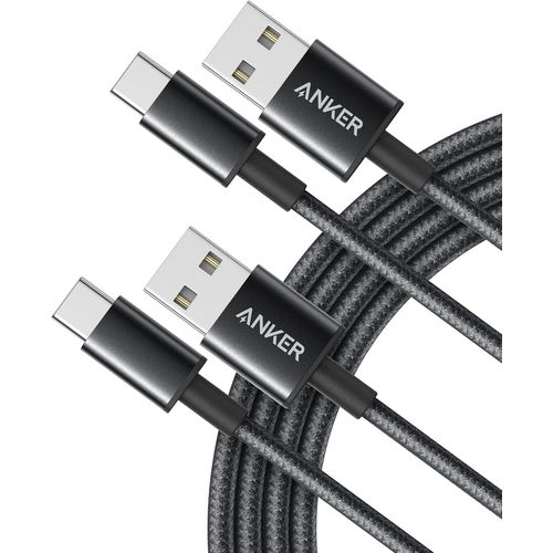 CLICKSELL-Cable Usb C, Lot De 2 Cables De Charge Usb-A Vers Usb-C, 331 Usb C Vers Usb 2.0 Double Tress, En Nylon De Type C, Pour Iphone 16/16 Plus/16 Pro/16 Promax Samsung Galaxy S10 S10+, Lg V30(1,