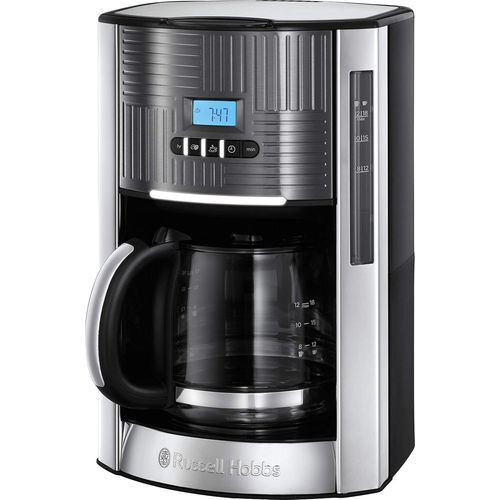CLICKSELL-Cafetire [Programmable, Technologie Whirltech Pour Extraction & Arme Optimaux] Geo Inox Gris (12 Tasses, Verseuse En Verre 1,5L , Maintien Au Chaud) Machine  Caf Filtre 25270-56