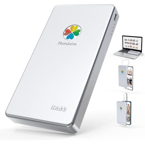 CLICKSELL-Disque Dur Externe Lightning 3 En 1 Certifi Mfi 2 To Pour Iphone Avec 3 Cbles Intgrs, Disque Dur Portable Usb-C Pour Les Derniers Iphone/Ipad/Mac/Pc Et Tlphones Mobiles Usb-C