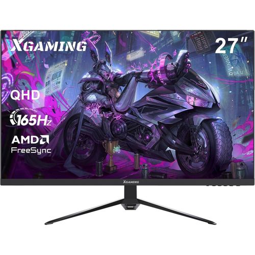 CLICKSELL-Ecran Gaming 27 Pouces, Qhd 2560X1440,Moniteur Pc 165Hz,99% Srgb,Affichage Va, Hdr, Freesync, Faible Lumire Bleue, Vesa,Hdmi Displayport,Noir