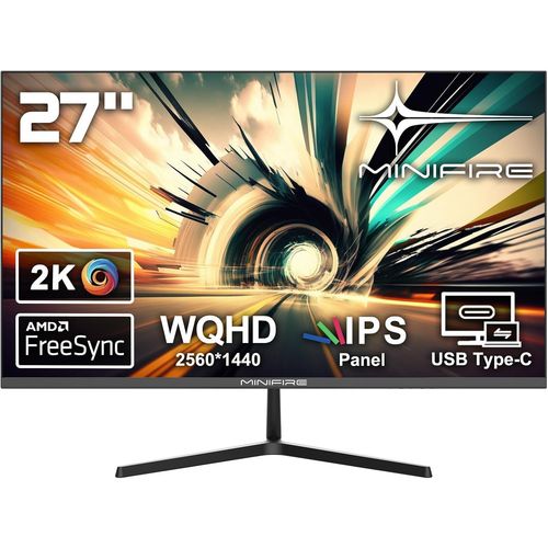 CLICKSELL-cran Pc 27 Pouces, Wqhd 2560X1440, Ips, 75Hz, 1Ms, Adaptivesync, Usb-C, 100% Srgb, Hdmi 2.1, Dp 1.4, Usb-C Ports, Design De Mode Ultra Edge - Mf27X3Aq
