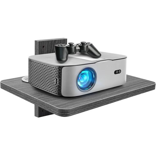 CLICKSELL-tagre Flottante Pour Meuble Tv, Meuble Tv Suspendu Support Mural Pour Projecteur Mdia De Divertissement tagre Dvd Pour Ps4/Dcodeur De Cbles/Lecteurs Dvd/Console De Jeu (Gris 1Couche)