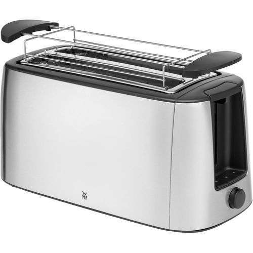 CLICKSELL-Grill  Fente Longue Bueno Pro Avec Fixation Par Rouleau, 4 Tranches, Pain Grill Xxl, Fonction Croustillante, 6 Niveaux De Brunissage, 1550 W, Grille-Pain En Acier Inoxydable Mat