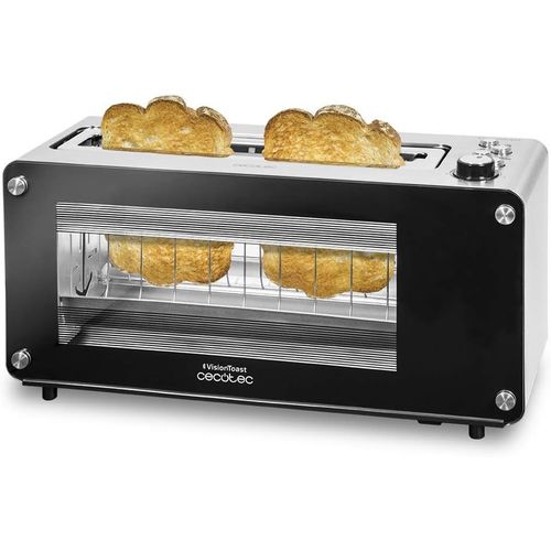 CLICKSELL-Grill-Pain Visiontoast. Fentres En Verre, Fente, 7 Niveaux Pour Toaster, 3 Fonctions , 7 Positions, Capacit Pour 2 Tranches Et 1260 W.