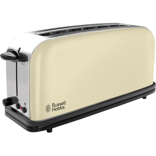CLICKSELL-Grille Pain [Fente Longue 2 Toasts/ 1 Tranche Baguette] Colour+ Crme (Extra Large, 6 Niveaux De Brunissage Rapide, Surlvation, Dcongle & Rchauffe, 1000W) Toaster 21395-56