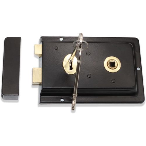 Clicksell-Loquet De Serrure  Jante poxy Noir Cannel  Verrous Traditionnels En Fer De Scurit Pour Portails De Jardin Et Portes Extrieures D'abris De Jardin
