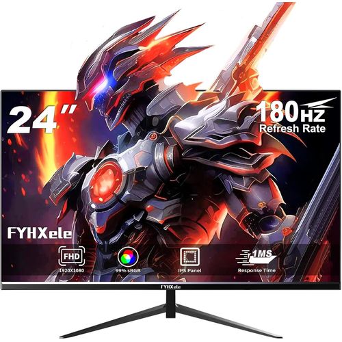 CLICKSELL-Moniteur De Jeu 24 Pouces 180Hz 1080P Ips 1Ms Mprt Moniteur Pc Prenant En Charge 144Hz/165Hz/180Hz Amd Freesync Premium Display Eye Care Displayport Hdmi
