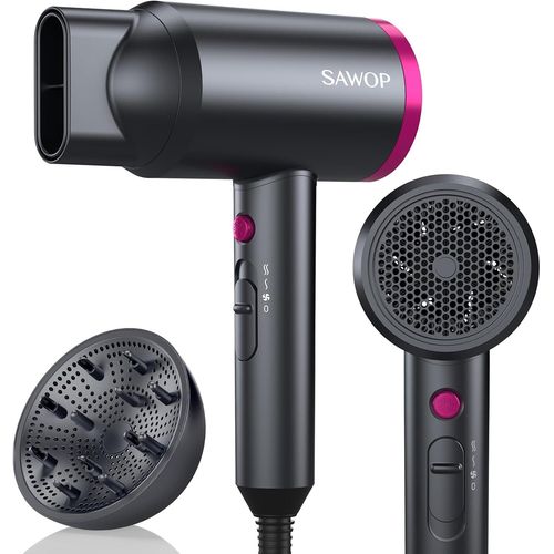 Clicksell-Seche Cheveux Diffuseur Boucle, Sche-Cheveux Ionique, Sche-Cheveux 1800w Avec Embout Pour Un Schage Rapide, Sche-Cheveux De Salon Avec Bouton Chaud/Froid Pour Femmes/Hommes