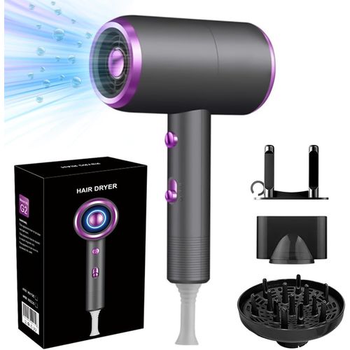 Clicksell-Sche Cheveux Ionique 1800w Avec Diffuseur, Sche Cheveux lectrique Professionnel, Puissant Moteur  Courant Alternatif, Sche-Cheveux De Salon Avec Bouton Chaud/Froid, 3 Rglages De Temprature