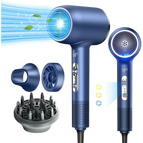 Clicksell-Seche Cheveux Ionique, 2400w Seche Cheveux Professionnel, Diffuseur De Cheveux Avec Diffuseur Cheveux Boucls Et Concentrateur, Avec Un Cycle Chaud Et Froid