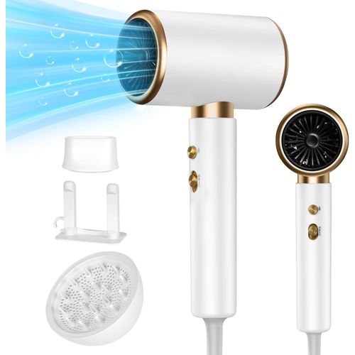 Clicksell-Sche Cheveux Ionique Avec Diffuseur, 2400w Seche Cheveux Professionnel, Schage Rapide, 3 Tempratures/ 2 Vitesses, Protection Contre La Surchauffe Pour Le Salon De Coiffure Et La Maison