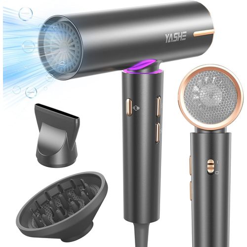 CLICKSELL-Sche-Cheveux Ionique, Moteur Brushless De 110 000 Tr/Min, Sche-Cheveux Professionnel Avec Diffuseur Et Concentrateur, 3 Vitesses, 4 Rglages De Chaleur, Bouton Froid, 1800W Schage Rapide