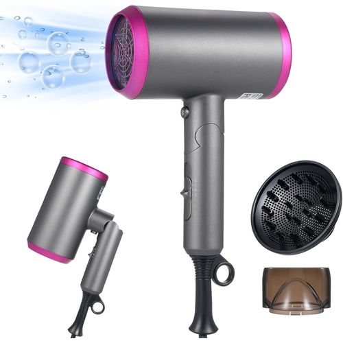 Clicksell-Sche Cheveux Ionique Professionnel 1800w  2 Vitesses, Avec Diffuseur & Concentrateur, Sche Cheveux Voyage, Bouton Chaud/Froid, Schage Rapide, Pour De Nombreuses Coiffures