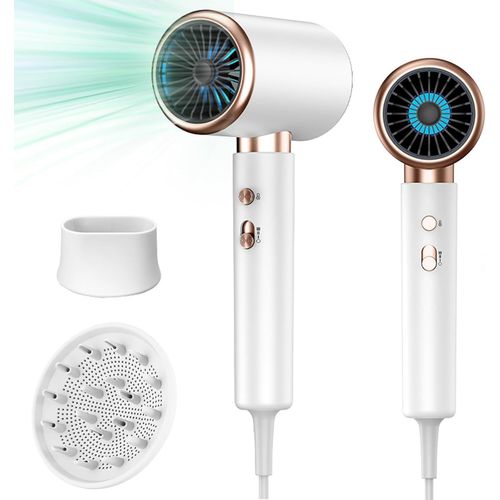 Clicksell-Sche-Cheveux Ionique Professionnel, 2400 W Avec Bouton Chaud/Froid, 3 Rglages De Temprature, Diffuseur Inclus, Adapt Aux Salons De Coiffure Professionnels/ Domicile (Blanc)
