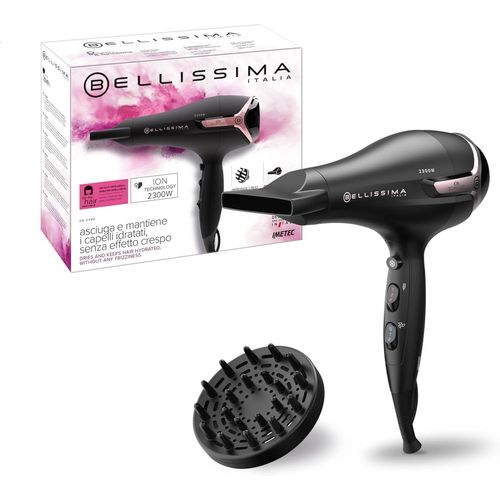 Clicksell-Sche Cheveux Ionique S9 2300w - Pour Cheveux Lisses Et Onduls - 2 Vitesses, 3 Tempratures, 8 Combinaisons De Flux DAir/Temprature - Concentrateur + Diffuseur - Design Ergonomique