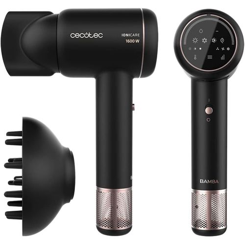 CLICKSELL-Sche-Linge Avec Moteur Numrique Sans Balais Bamba Ionicare Rockstar Ion Touch. 1600 W, Real Ion, cran Tactile, Accessoires Avec Connexion Magntique : Buse Diffuseur Et Concentrateur