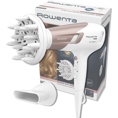 CLICKSELL-Studio Dry Cv5830 Sche-Cheveux 2300 W, Technologie Effiwatts, 6 Rglages De Vitesse/Temprature, Thermocontrle, Gnrateur Ionique, Blanc