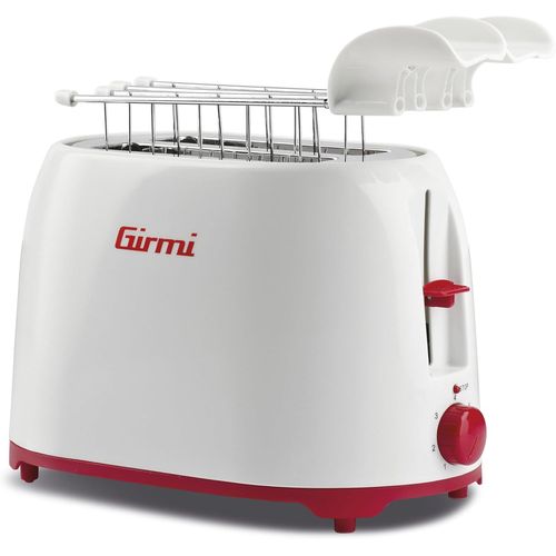 CLICKSELL-Tp10 Grille-Pain 750 W, Pinces En Inox Amovibles, 7 Niveaux De Brunissage, Fonction Toast, Ramasse-Miettes, jection Automatique, Arrt Automatique, Blanc Et Rouge