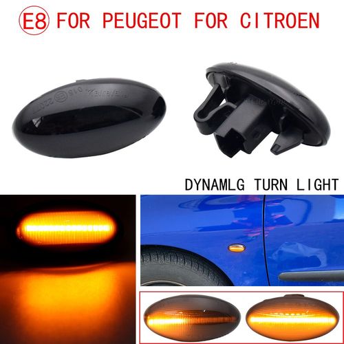 Clignotant De Garde-Boue Dynamique, Feu De Position Latral Led Pour Peugeot Citroen C1 C2 C3 C5 C6 107 206 307 407 607 1007 Berlingo Jumpy