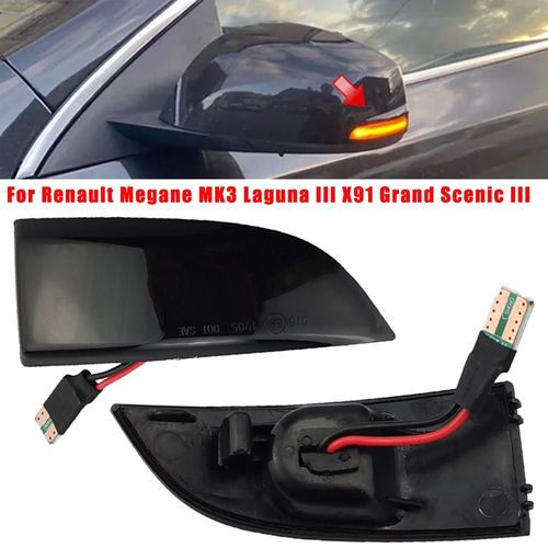 Clignotant Dynamique Led Pour Renault Megane Mk3 Laguna Iii X91 Grand Scenic Iii Fluence Latitude Lde, Clignotant Latral