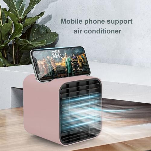 Climatiseur Mobile Portable Climatiseur Ventilateur Silencieux Nano Cooler Petit Climatiseur Ventilateur Refroidisseur d'air Rose