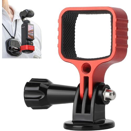 Clip d'extension en mtal Adaptateur Support Compatible avec DJI Osmo Pocket 3,Gimbal Camera Fixed Frame Bracket Holder Accessories (Red).[F237]