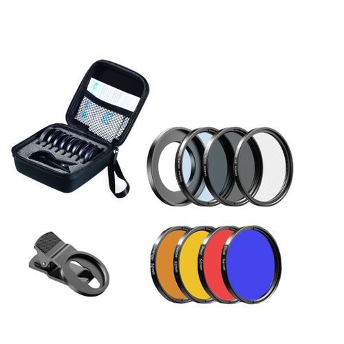 Clip D'objectif De Camra Mobile Universel 52mm Avec Kit De Filtres Uv Cpl De Couleur Pour Iphone Huawei Samsung Xiaomi Android Ios - Type 52mm 7in1 Set B-52mm