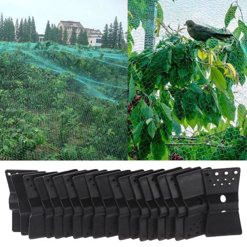Clip De Fixation Pour Brise Vue X 100 Pcs, Pour Anti-Grle Net Crochet Oeillet Instantan Serre D'outils De Jardin - Noir