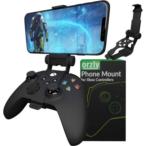 Clip De Jeu Mobile Pour Manette , Support De Tlphone Rglable Compatible Avec Xbox Series X|S, Xbox One/One S/One X - Carbon Noir