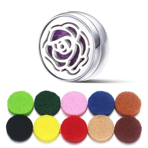 Clip Pour Le Visage Aromathrapie, Diffuseur De 12mm, Broche Unisexe Pour Les Poignets Et Le Col, En Acier Inoxydable, Mdaillon D'huile Essentielle De Panda, Bijoux  Boucle, Nouveau