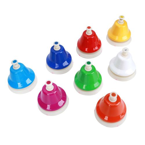 Cloche de lecon a 8 tons, jouets musicaux pour enfants, violon, carillon a vent, accessoires pour instruments (plus de 3 ans)