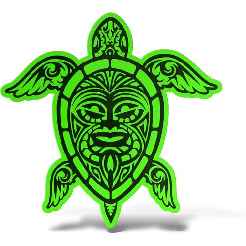 Cm 15 - Vert Fluo - Autocollant Vert Fluo 15 Cm Tortue Tribal Sticker Imprim Pour Voiture, Moto, Mur, Pare-Chocs, Ordinateur Portable, Bagages De Vlo