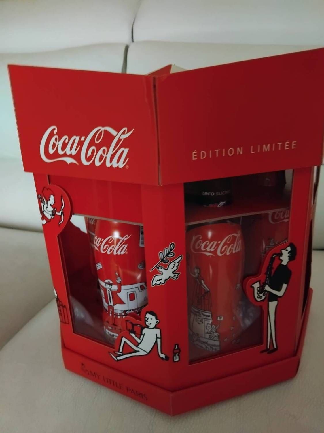Coca-Cola Coffrer Carrousel Paris Neuf dition Limite, Comprenant 10 Bouteilles De Coca Cola Neuves