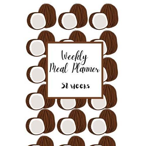 Coconut Stylish Weekly Meal Planner & Shopping List Book | 58 Week Family Meal Planner | 6 X 9: Track And Plan Your Meals Weekly With This Meal ... Throw In Your Handbag And Take Food Shopping   de Books, Crafty & Cute  Format Broch 