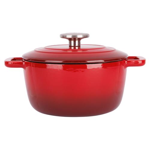 Cocotte En Fonte, Rouge, D 20 Cm