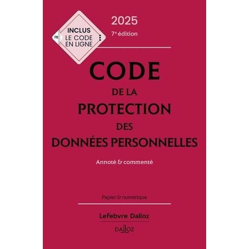 Code De La Protection Des Donnes Personnelles    Format Grand Format 