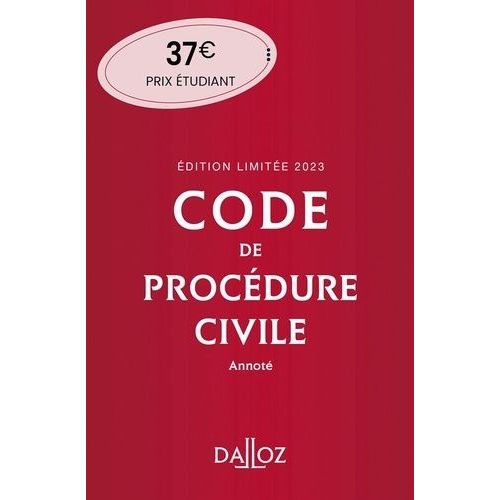 Code De Procdure Civile Annot 2023    Format Beau livre 