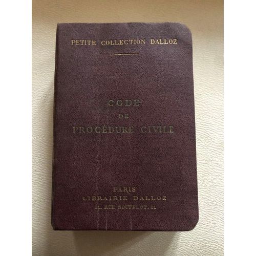 Code De Procedure Civile Petite Collection Dalloz 1936   