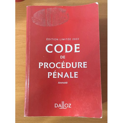 Code De Procdure Pnale dition Limite 2022   