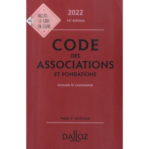 Code Des Associations Et Fondations - Annot & Comment    Format Grand Format 
