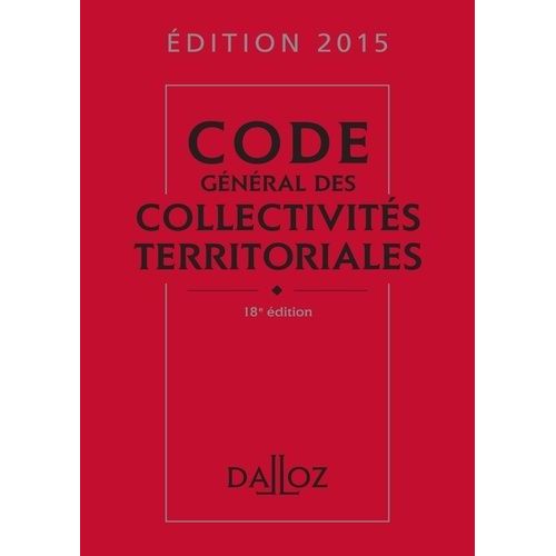 Code Gnral Des Collectivits Territoriales    Format Reli 