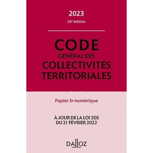 Code Général Des Collectivités Territoriales Annoté, Commenté En Ligne Rakuten