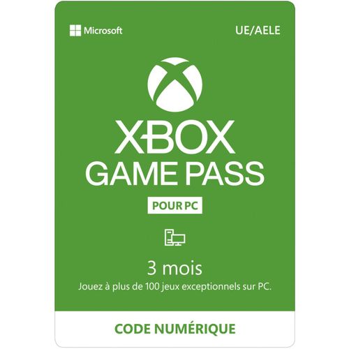 Code Microsoft Game Pass Pc 3 Mois