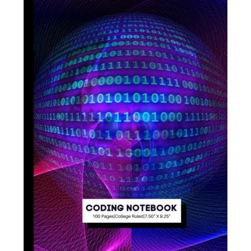 Coding Notebook With Blue Sphere Theme| Programmer Notebook| Coding Notebook Developer Gift| Coding Projects: Use To Code In C, C++, Html, Java, Python And Any Other Programming Languages.   de Thomas, Valentina  Format Broch 