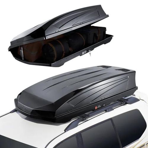 Coffre De Toit De Voiture-Vevor-Coque Rigide En Abs Durable, Double Ouverture Et 2 Sangles Solides, Conception Arodynamique-Noir