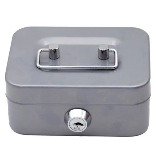 Coffre-Fort Verrouillable Avec Cl En Mtal,Tirelire Portable,Bote De Scurit Robuste,Mini Collection De Pices De Monnaie Pour Enfants - Type Grey #A